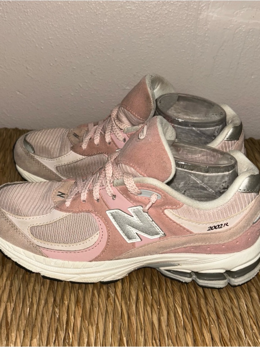 New Balance Pink and Silver Women's 2002R Sneakers - Picture 4 of 8